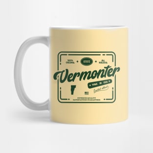 Original Vermonter Cool Vintage Dark Stamp Print Vermont Resident Gift Mug